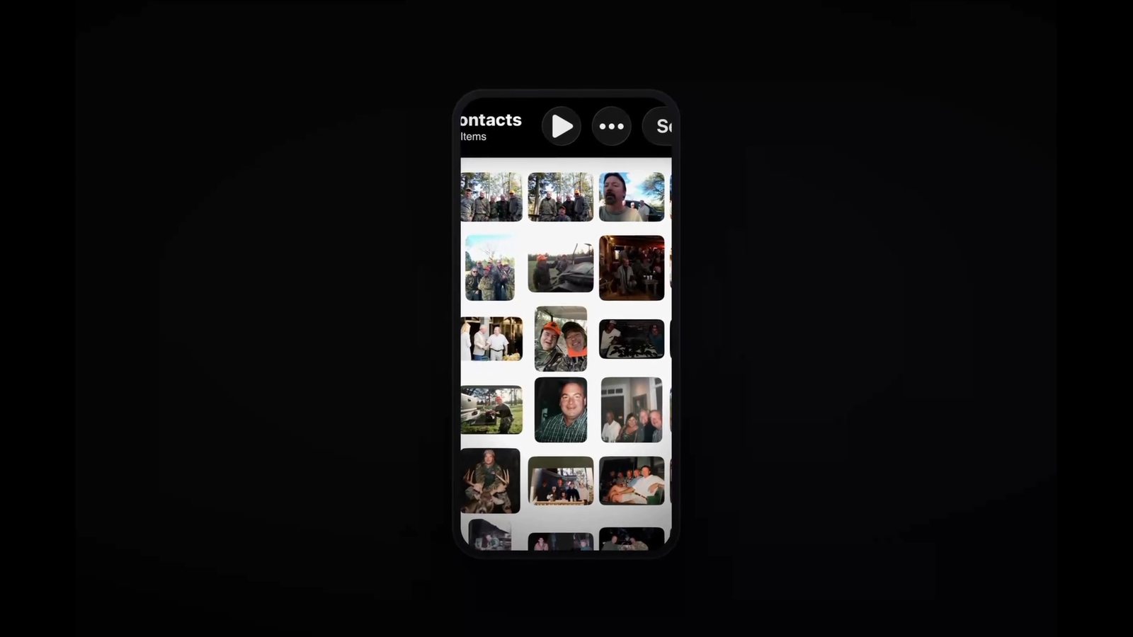 A phone full of contact photos